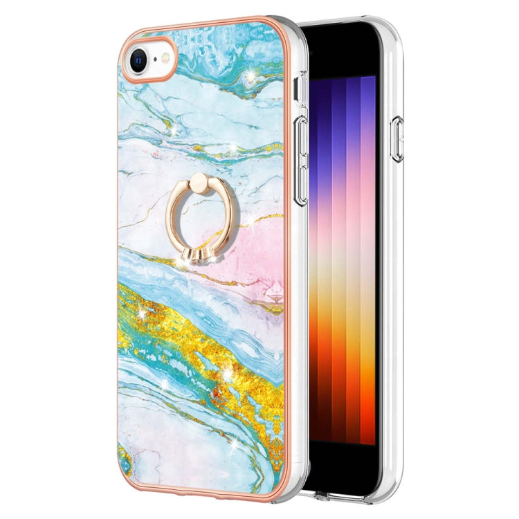 Electroplating Marble Pattern TPU Phone Case with Ring, For iPhone SE 2022 / SE 2020 / 8 / 7, For Motorola Moto G Stylus 2022, For Nokia G20 / G10, For Nokia G21 / G11