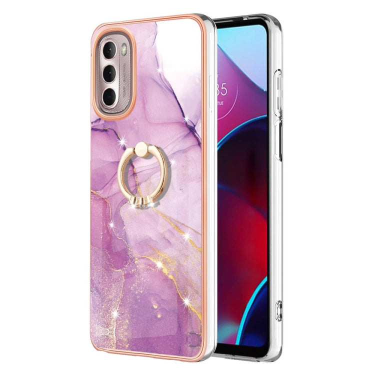 Electroplating Marble Pattern TPU Phone Case with Ring, For iPhone SE 2022 / SE 2020 / 8 / 7, For Motorola Moto G Stylus 2022, For Nokia G20 / G10, For Nokia G21 / G11