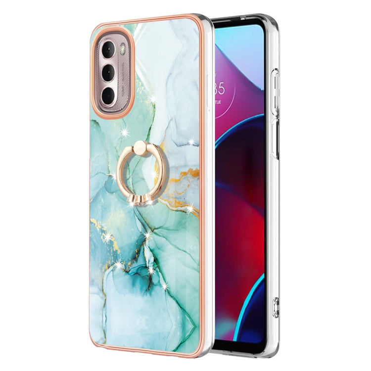 Electroplating Marble Pattern TPU Phone Case with Ring, For iPhone SE 2022 / SE 2020 / 8 / 7, For Motorola Moto G Stylus 2022, For Nokia G20 / G10, For Nokia G21 / G11