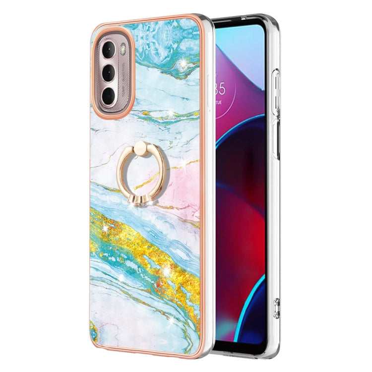 Electroplating Marble Pattern TPU Phone Case with Ring, For iPhone SE 2022 / SE 2020 / 8 / 7, For Motorola Moto G Stylus 2022, For Nokia G20 / G10, For Nokia G21 / G11