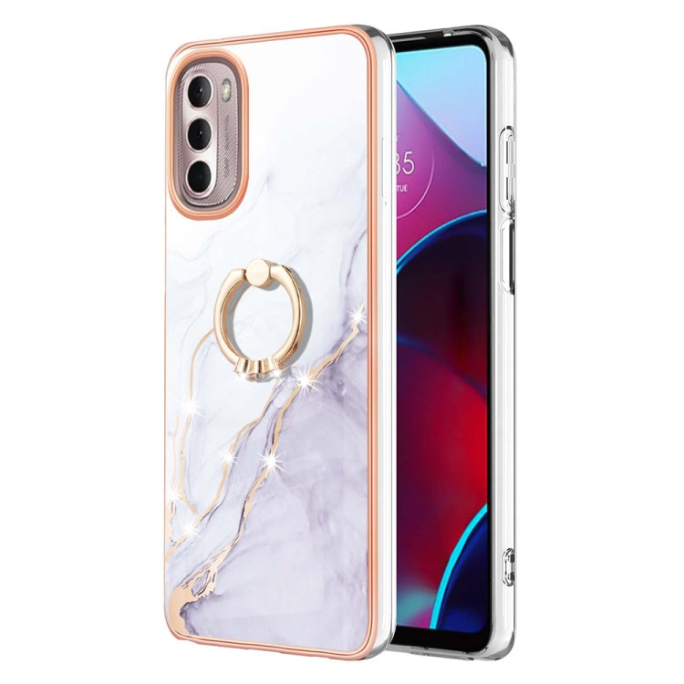 Electroplating Marble Pattern TPU Phone Case with Ring, For iPhone SE 2022 / SE 2020 / 8 / 7, For Motorola Moto G Stylus 2022, For Nokia G20 / G10, For Nokia G21 / G11