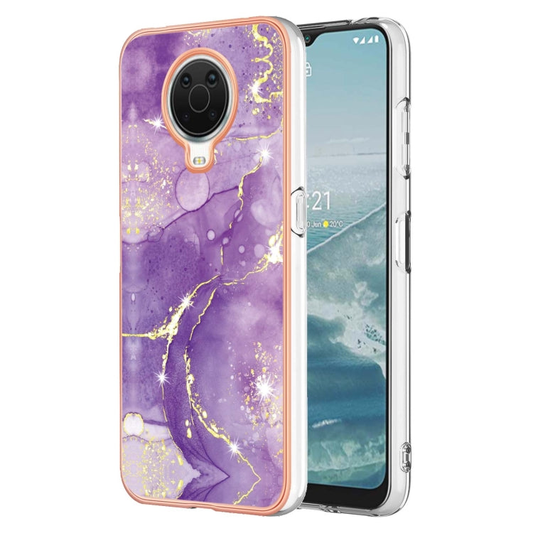 Electroplating Marble Pattern TPU Phone Case with Ring, For iPhone SE 2022 / SE 2020 / 8 / 7, For Motorola Moto G Stylus 2022, For Nokia G20 / G10, For Nokia G21 / G11