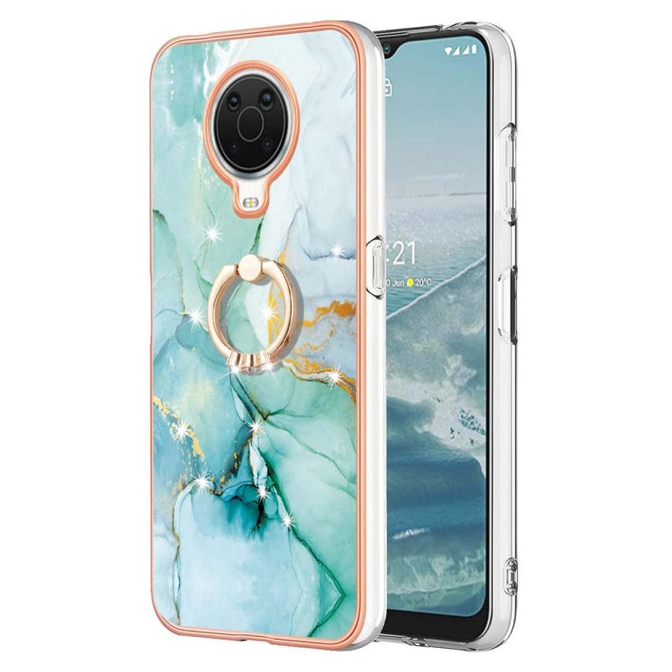 Electroplating Marble Pattern TPU Phone Case with Ring, For iPhone SE 2022 / SE 2020 / 8 / 7, For Motorola Moto G Stylus 2022, For Nokia G20 / G10, For Nokia G21 / G11