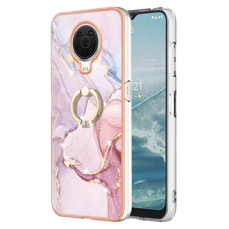 Electroplating Marble Pattern TPU Phone Case with Ring, For iPhone SE 2022 / SE 2020 / 8 / 7, For Motorola Moto G Stylus 2022, For Nokia G20 / G10, For Nokia G21 / G11