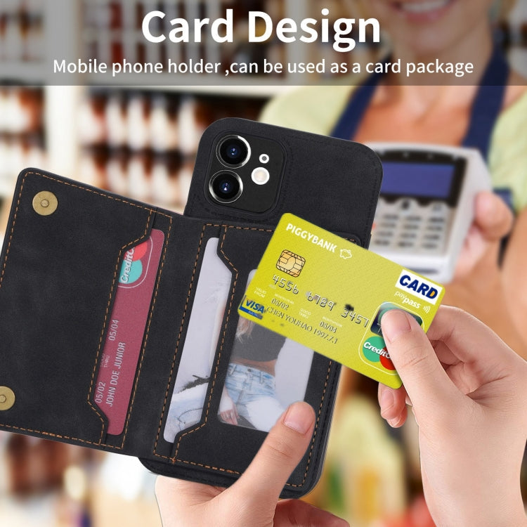 Zipper Card Holder Phone Case, For iPhone 12, For iPhone 12 Pro Max, For iPhone 11, For iPhone 11 Pro