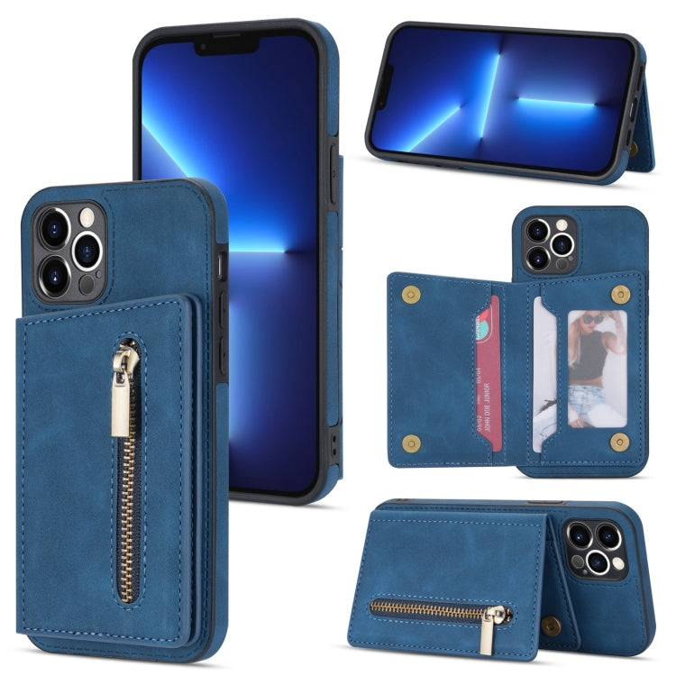 Zipper Card Holder Phone Case, For iPhone SE 2022 / 2020 / 8 / 7, For iPhone 8 Plus / 7 Plus, For iPhone 12 Pro, For iPhone 12 mini