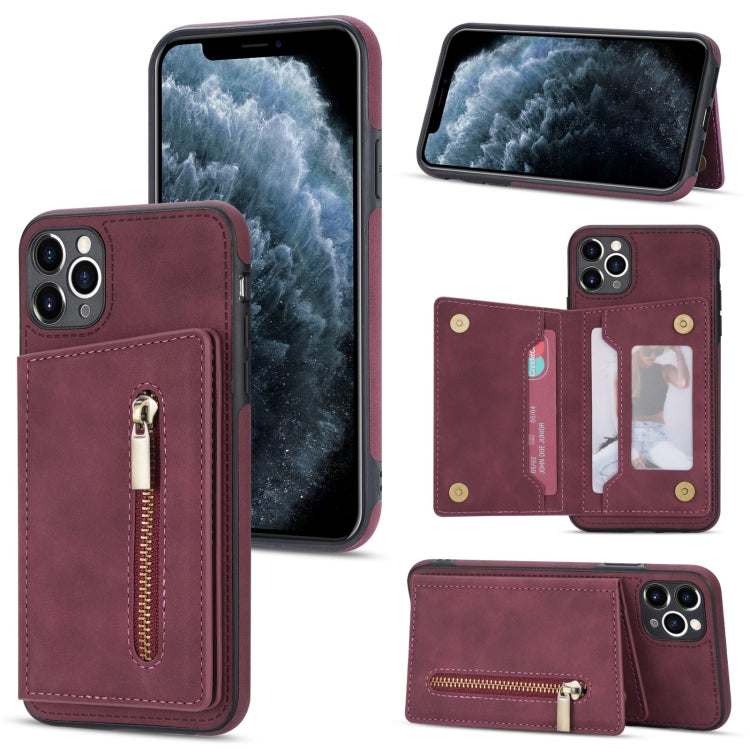Zipper Card Holder Phone Case, For iPhone 11 Pro Max, For iPhone X / XS, For iPhone XR, For iPhone XS Max