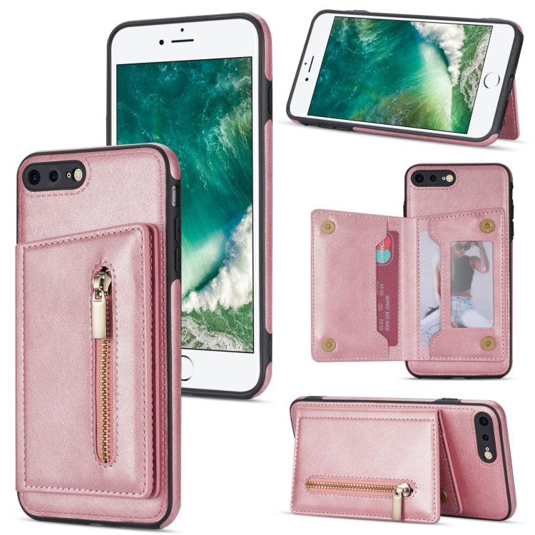 Zipper Card Holder Phone Case, For iPhone SE 2022 / 2020 / 8 / 7, For iPhone 8 Plus / 7 Plus, For iPhone 12 Pro, For iPhone 12 mini