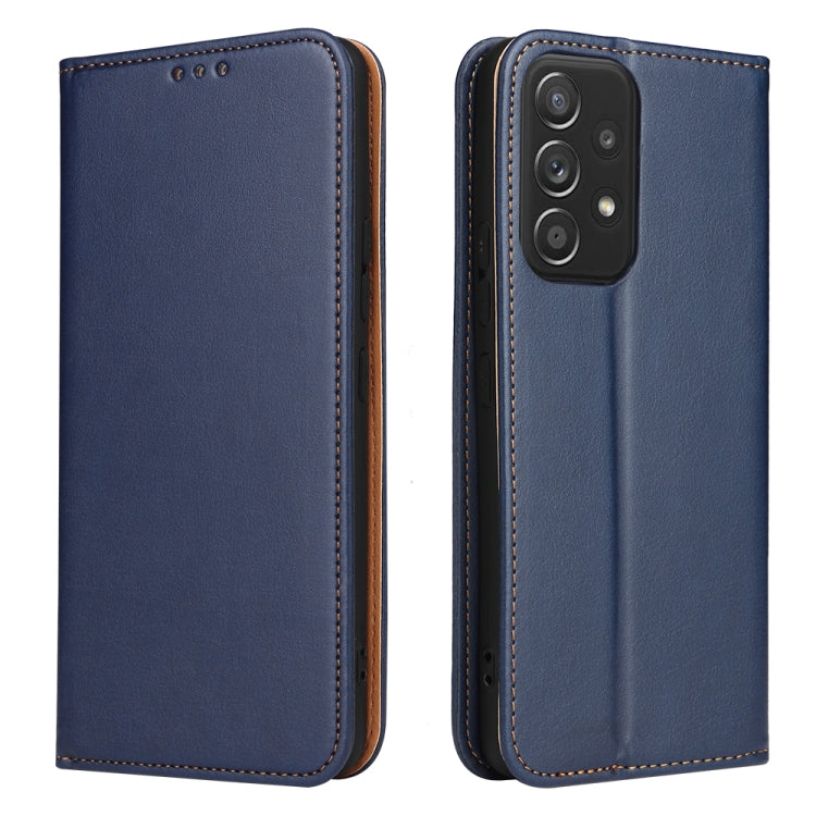 Fierre Shann PU Genuine Leather Texture Leather Phone Case, For Samsung Galaxy A02s, For Samsung Galaxy A13 5G, For Samsung Galaxy A33 5G, For Samsung Galaxy A53 5G, For Samsung Galaxy A73 5G, For Samsung Galaxy S21 FE 5G