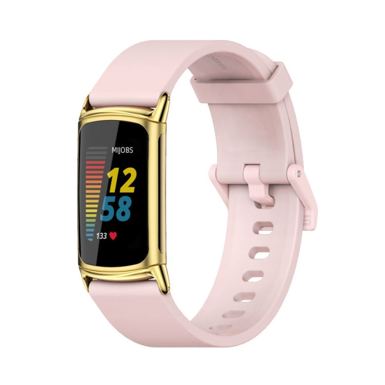 Mijobs Soft Silicone  Watch Band, For Fitbit Charge5