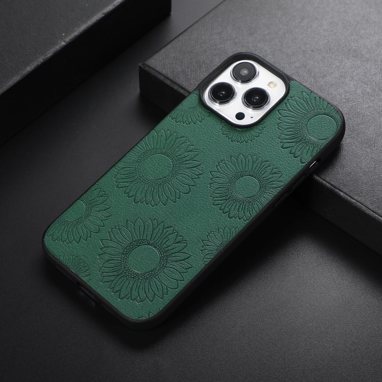 Sunflower Pattern PU+TPU+PC Shockproof Phone Case, For iPhone 13 Pro Max, For Motorola Razr 5G, For Huawei P50 Pocket