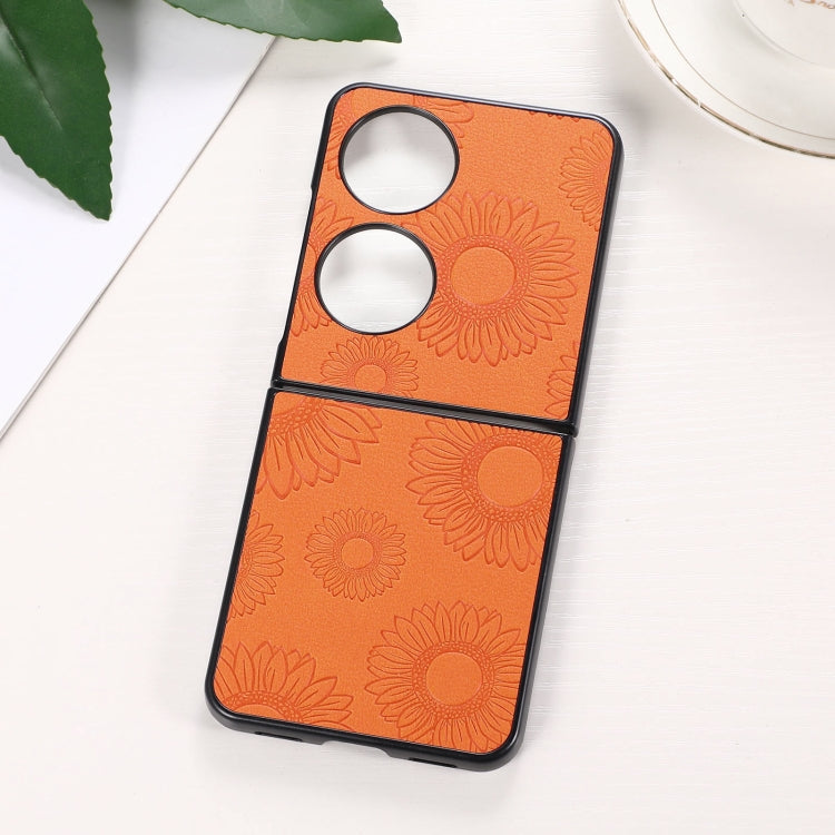 Sunflower Pattern PU+TPU+PC Shockproof Phone Case, For iPhone 13 Pro Max, For Motorola Razr 5G, For Huawei P50 Pocket