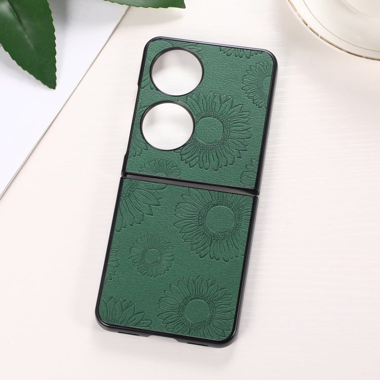 Sunflower Pattern PU+TPU+PC Shockproof Phone Case, For iPhone 13 Pro Max, For Motorola Razr 5G, For Huawei P50 Pocket