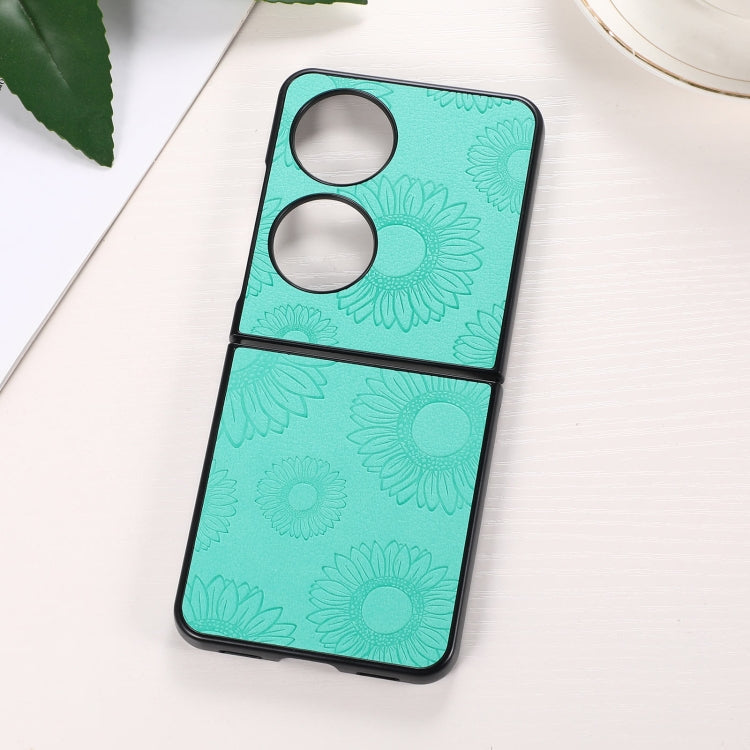 Sunflower Pattern PU+TPU+PC Shockproof Phone Case, For iPhone 13 Pro Max, For Motorola Razr 5G, For Huawei P50 Pocket
