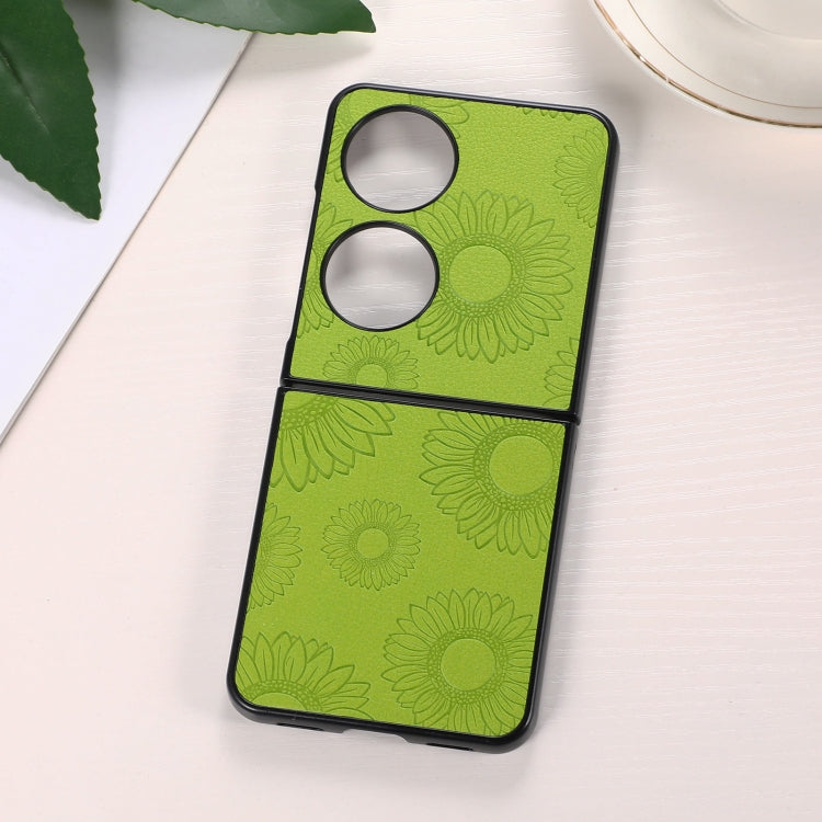 Sunflower Pattern PU+TPU+PC Shockproof Phone Case, For iPhone 13 Pro Max, For Motorola Razr 5G, For Huawei P50 Pocket