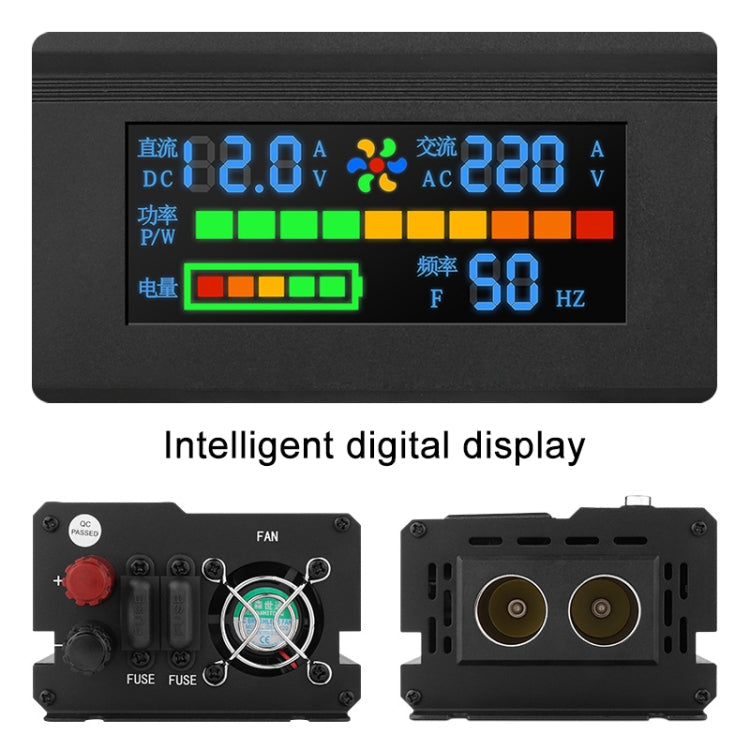 8896 1200W Car Smart Multi-functional Digital Display Inverter, 12V, 24V