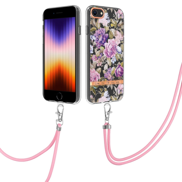Flowers Series TPU Phone Case with Lanyard, For iPhone SE 2022/SE 2020/8/7, For Motorola Moto G Stylus 2022 4G, For Motorola Moto G31/G41, For Motorola Moto G51 5G