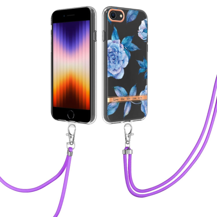 Flowers Series TPU Phone Case with Lanyard, For iPhone SE 2022/SE 2020/8/7, For Motorola Moto G Stylus 2022 4G, For Motorola Moto G31/G41, For Motorola Moto G51 5G