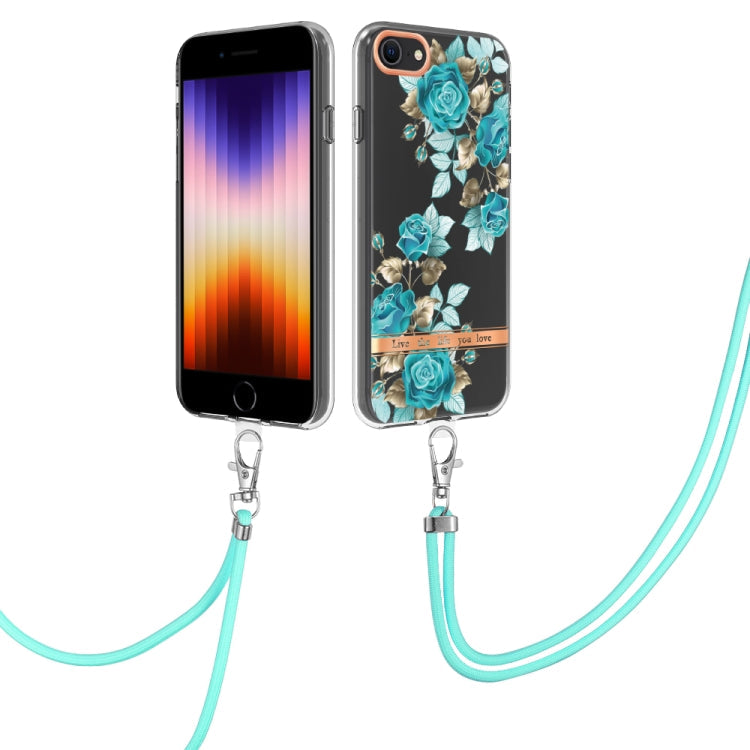 Flowers Series TPU Phone Case with Lanyard, For iPhone SE 2022/SE 2020/8/7, For Motorola Moto G Stylus 2022 4G, For Motorola Moto G31/G41, For Motorola Moto G51 5G