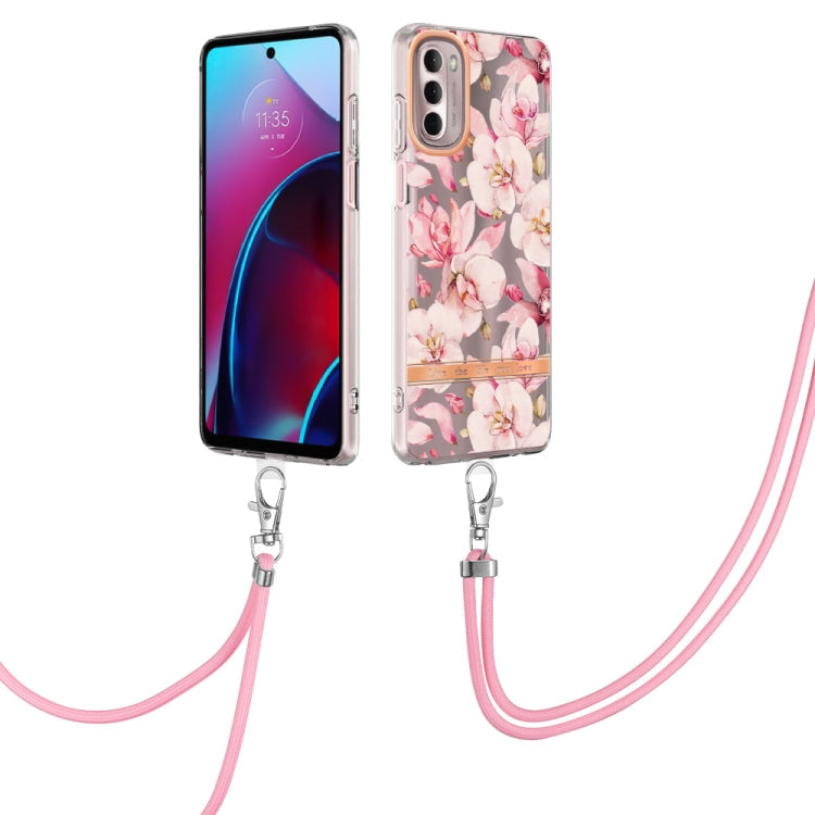 Flowers Series TPU Phone Case with Lanyard, For iPhone SE 2022/SE 2020/8/7, For Motorola Moto G Stylus 2022 4G, For Motorola Moto G31/G41, For Motorola Moto G51 5G