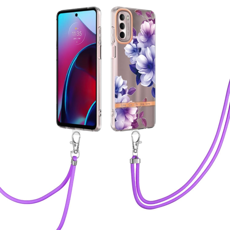 Flowers Series TPU Phone Case with Lanyard, For iPhone SE 2022/SE 2020/8/7, For Motorola Moto G Stylus 2022 4G, For Motorola Moto G31/G41, For Motorola Moto G51 5G