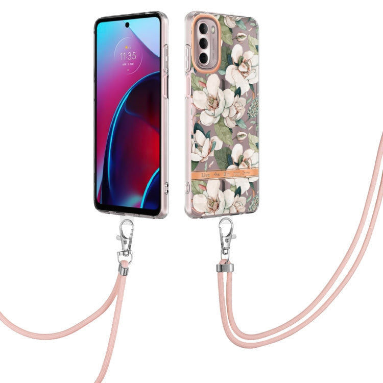 Flowers Series TPU Phone Case with Lanyard, For iPhone SE 2022/SE 2020/8/7, For Motorola Moto G Stylus 2022 4G, For Motorola Moto G31/G41, For Motorola Moto G51 5G