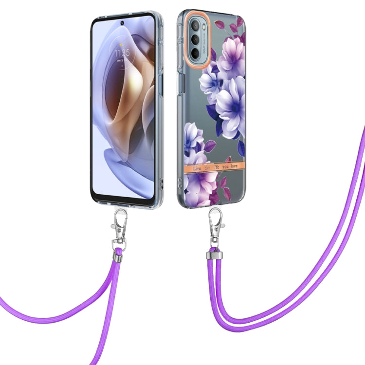 Flowers Series TPU Phone Case with Lanyard, For iPhone SE 2022/SE 2020/8/7, For Motorola Moto G Stylus 2022 4G, For Motorola Moto G31/G41, For Motorola Moto G51 5G