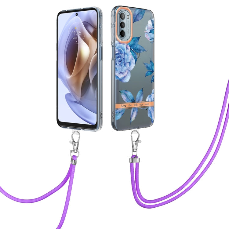 Flowers Series TPU Phone Case with Lanyard, For iPhone SE 2022/SE 2020/8/7, For Motorola Moto G Stylus 2022 4G, For Motorola Moto G31/G41, For Motorola Moto G51 5G
