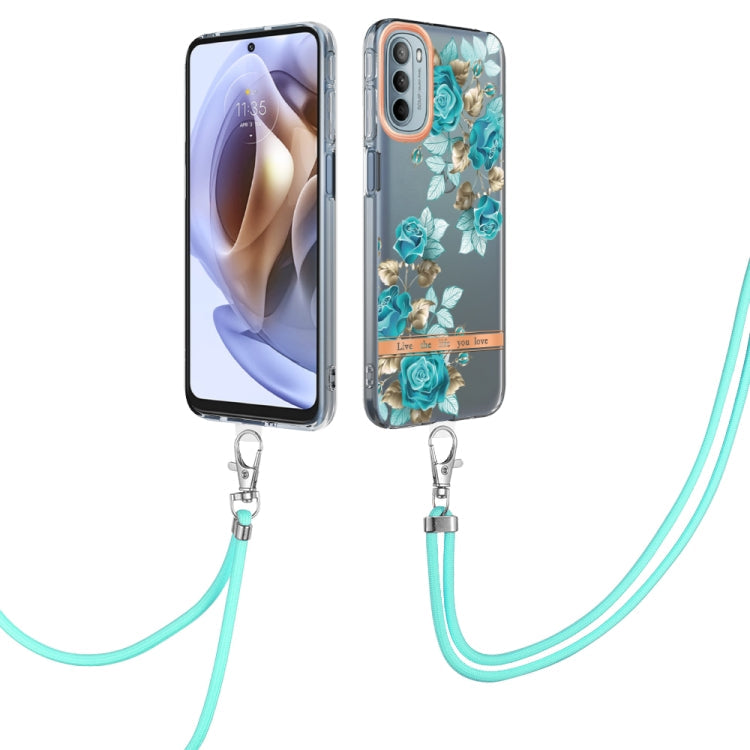 Flowers Series TPU Phone Case with Lanyard, For iPhone SE 2022/SE 2020/8/7, For Motorola Moto G Stylus 2022 4G, For Motorola Moto G31/G41, For Motorola Moto G51 5G