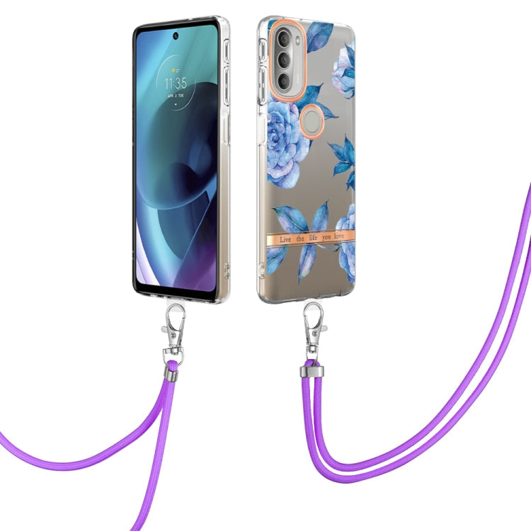 Flowers Series TPU Phone Case with Lanyard, For iPhone SE 2022/SE 2020/8/7, For Motorola Moto G Stylus 2022 4G, For Motorola Moto G31/G41, For Motorola Moto G51 5G