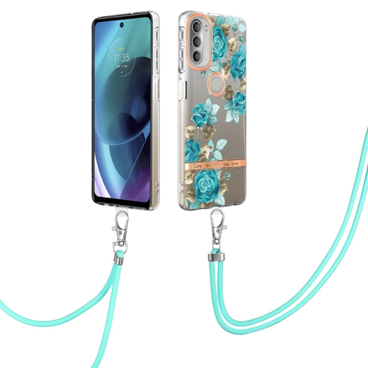 Flowers Series TPU Phone Case with Lanyard, For iPhone SE 2022/SE 2020/8/7, For Motorola Moto G Stylus 2022 4G, For Motorola Moto G31/G41, For Motorola Moto G51 5G