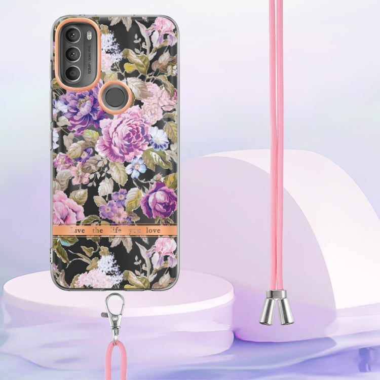 Flowers Series TPU Phone Case with Lanyard, For Motorola Moto G71 5G, For Motorola Moto G200, For Nokia G20/G10, For Nokia G21/G11