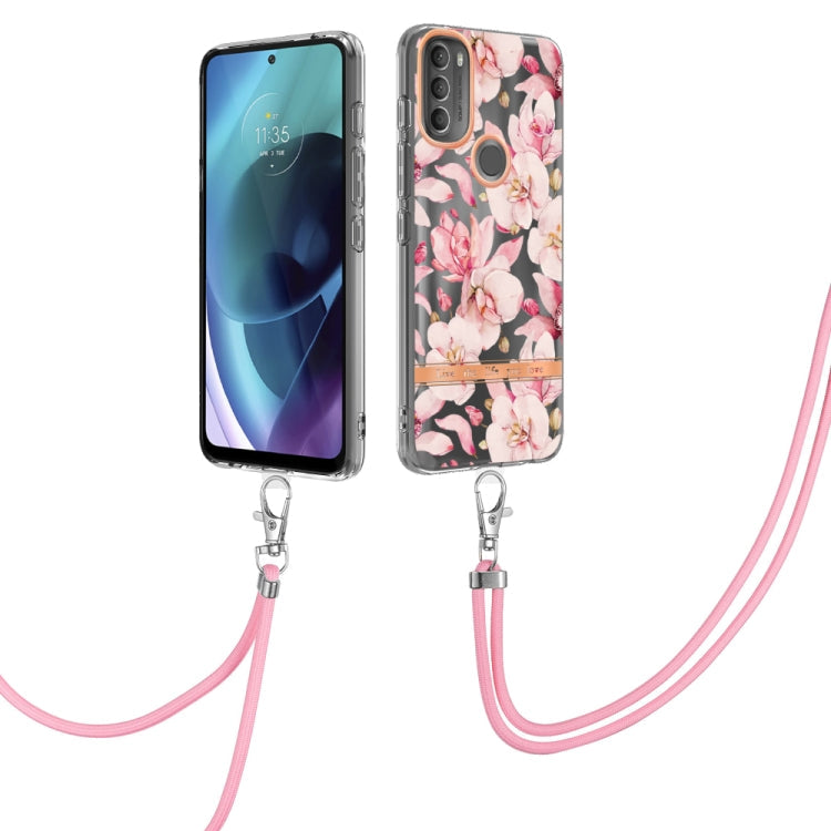 Flowers Series TPU Phone Case with Lanyard, For Motorola Moto G71 5G, For Motorola Moto G200, For Nokia G20/G10, For Nokia G21/G11