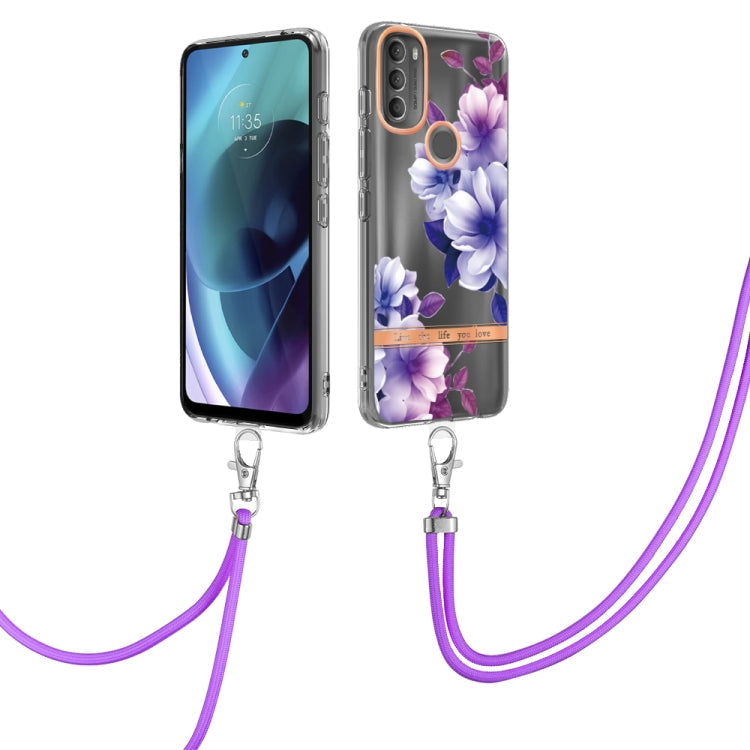 Flowers Series TPU Phone Case with Lanyard, For Motorola Moto G71 5G, For Motorola Moto G200, For Nokia G20/G10, For Nokia G21/G11