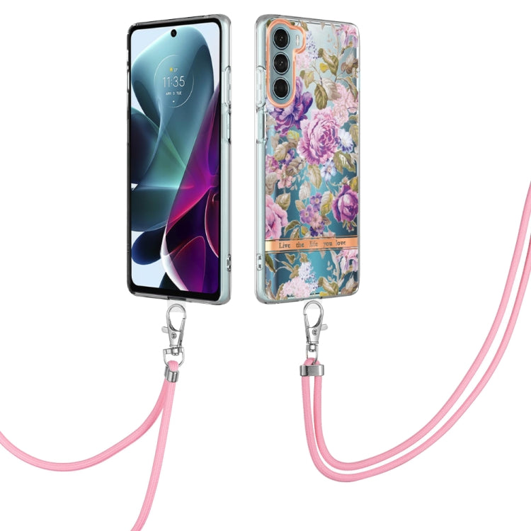 Flowers Series TPU Phone Case with Lanyard, For Motorola Moto G71 5G, For Motorola Moto G200, For Nokia G20/G10, For Nokia G21/G11