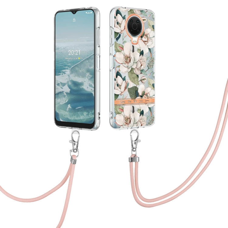 Flowers Series TPU Phone Case with Lanyard, For Motorola Moto G71 5G, For Motorola Moto G200, For Nokia G20/G10, For Nokia G21/G11