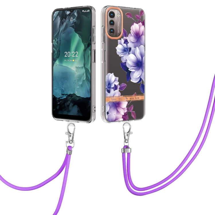 Flowers Series TPU Phone Case with Lanyard, For Motorola Moto G71 5G, For Motorola Moto G200, For Nokia G20/G10, For Nokia G21/G11