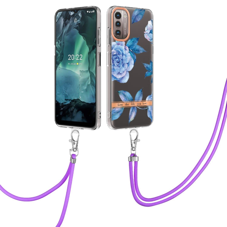 Flowers Series TPU Phone Case with Lanyard, For Motorola Moto G71 5G, For Motorola Moto G200, For Nokia G20/G10, For Nokia G21/G11