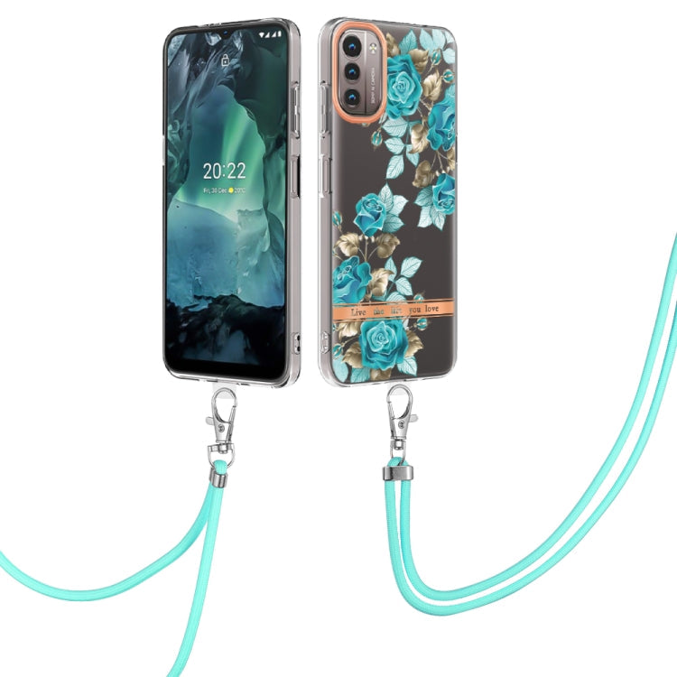 Flowers Series TPU Phone Case with Lanyard, For Motorola Moto G71 5G, For Motorola Moto G200, For Nokia G20/G10, For Nokia G21/G11