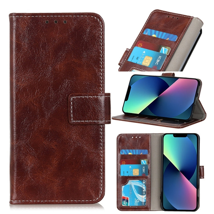 Retro Crazy Horse Texture Horizontal Flip Leather Phone Case,Small Quantity Recommended Before iPhone 14 Launching, For iPhone 14, For iPhone 14 Plus, For iPhone 14 Pro, For iPhone 14 Pro Max