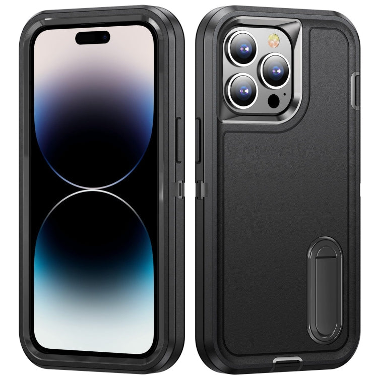 3 in 1 Rugged Holder Phone Case, For iPhone 14 Pro, For iPhone 14 Pro Max
