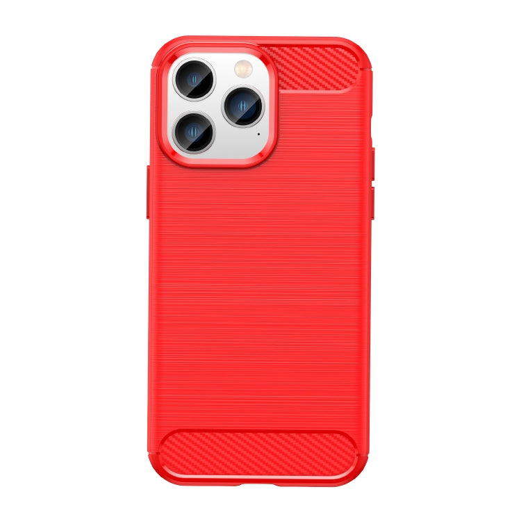 Brushed Texture Carbon Fiber TPU Phone Case, For iPhone 14 Plus, For iPhone 14, For iPhone 14 Pro, For iPhone 14 Pro Max