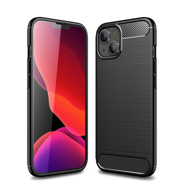 Brushed Texture Carbon Fiber TPU Phone Case, For iPhone 14 Plus, For iPhone 14, For iPhone 14 Pro, For iPhone 14 Pro Max