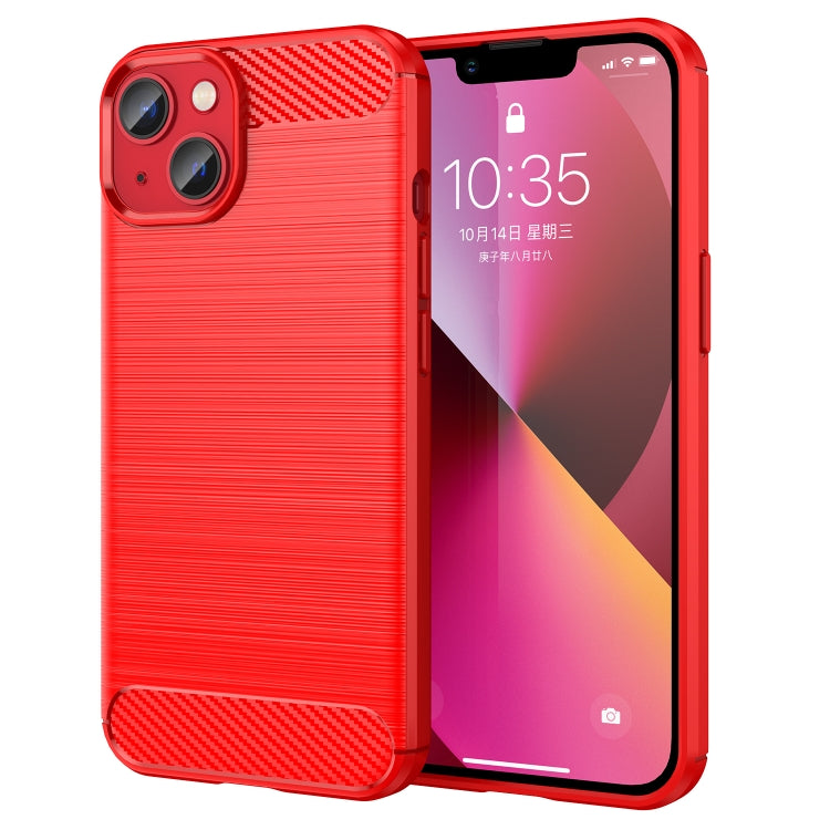Brushed Texture Carbon Fiber TPU Phone Case, For iPhone 14 Plus, For iPhone 14, For iPhone 14 Pro, For iPhone 14 Pro Max