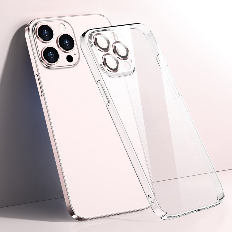 Transparent PC Phone Case with Lens Film, For iPhone 13, For iPhone 13 Pro, For iPhone 13 Pro Max, For iPhone 12