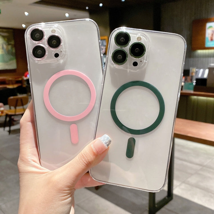 MagSafe Magnetic Transparent PC + Glass Lens Film Phone Case, For iPhone 13 Pro Max, For iPhone 13 Pro, For iPhone 13, For iPhone 12 Pro Max