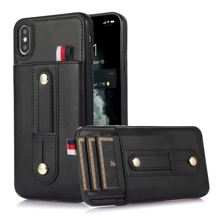 Wristband Kickstand Wallet Leather Phone Case, For iPhone 11 Pro, For iPhone 11 Pro Max, For iPhone X / XS, For iPhone XR