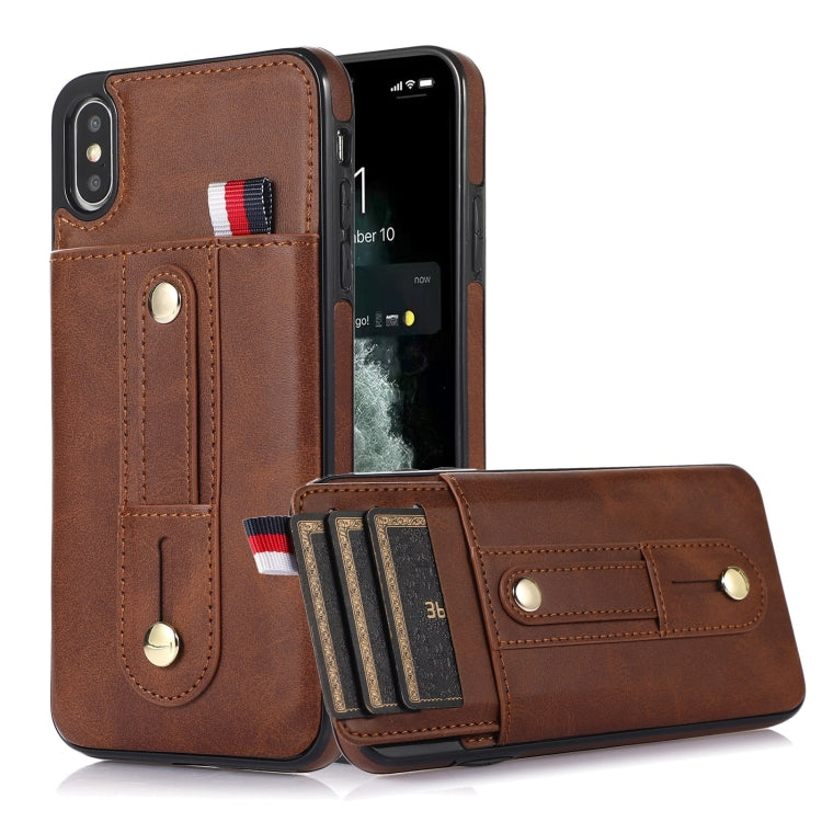 Wristband Kickstand Wallet Leather Phone Case, For iPhone 11 Pro, For iPhone 11 Pro Max, For iPhone X / XS, For iPhone XR