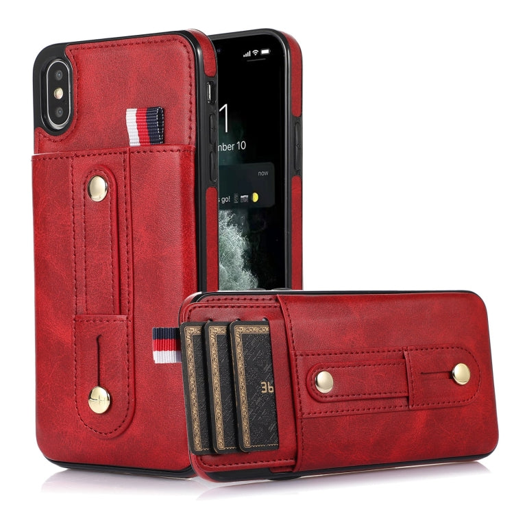Wristband Kickstand Wallet Leather Phone Case, For iPhone 11 Pro, For iPhone 11 Pro Max, For iPhone X / XS, For iPhone XR
