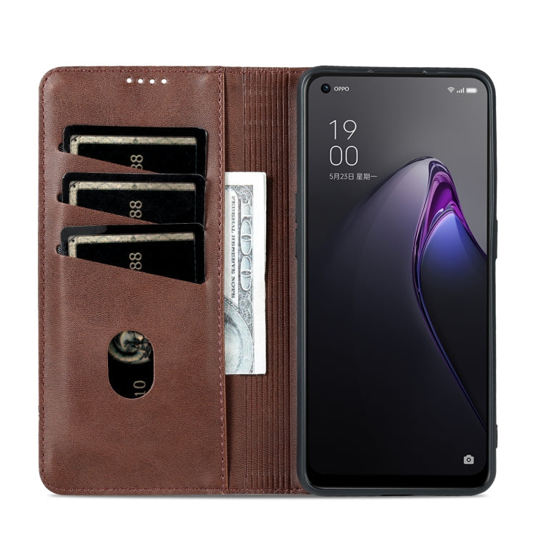 AZNS Magnetic Calf Texture Flip Leather Phone Case, For OPPO Reno8, For OPPO Reno8 Pro, For Honor 70, For Honor 70 Pro